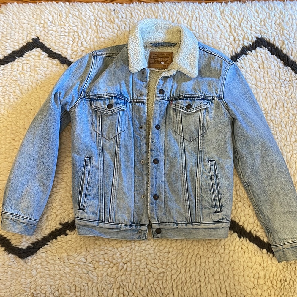 Levi's Shearling Jean Jacket - Small - image 1